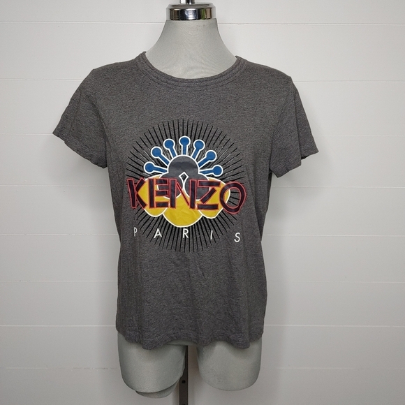 KENZO Graphic Print Cropped Tee M - Picture 2 of 10